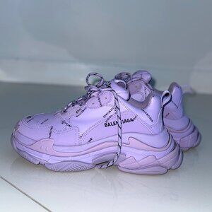 Balenciaga Triple S Sneaker –  Lilac Monogram Print (Size EU 40 / US 10 Women's)